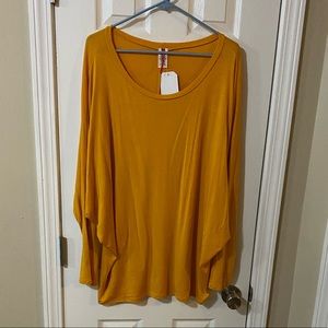 Moa Collection USA by J Brooks Boutique !! Gold Long-sleeve tunic 3X women👚🎁❤️